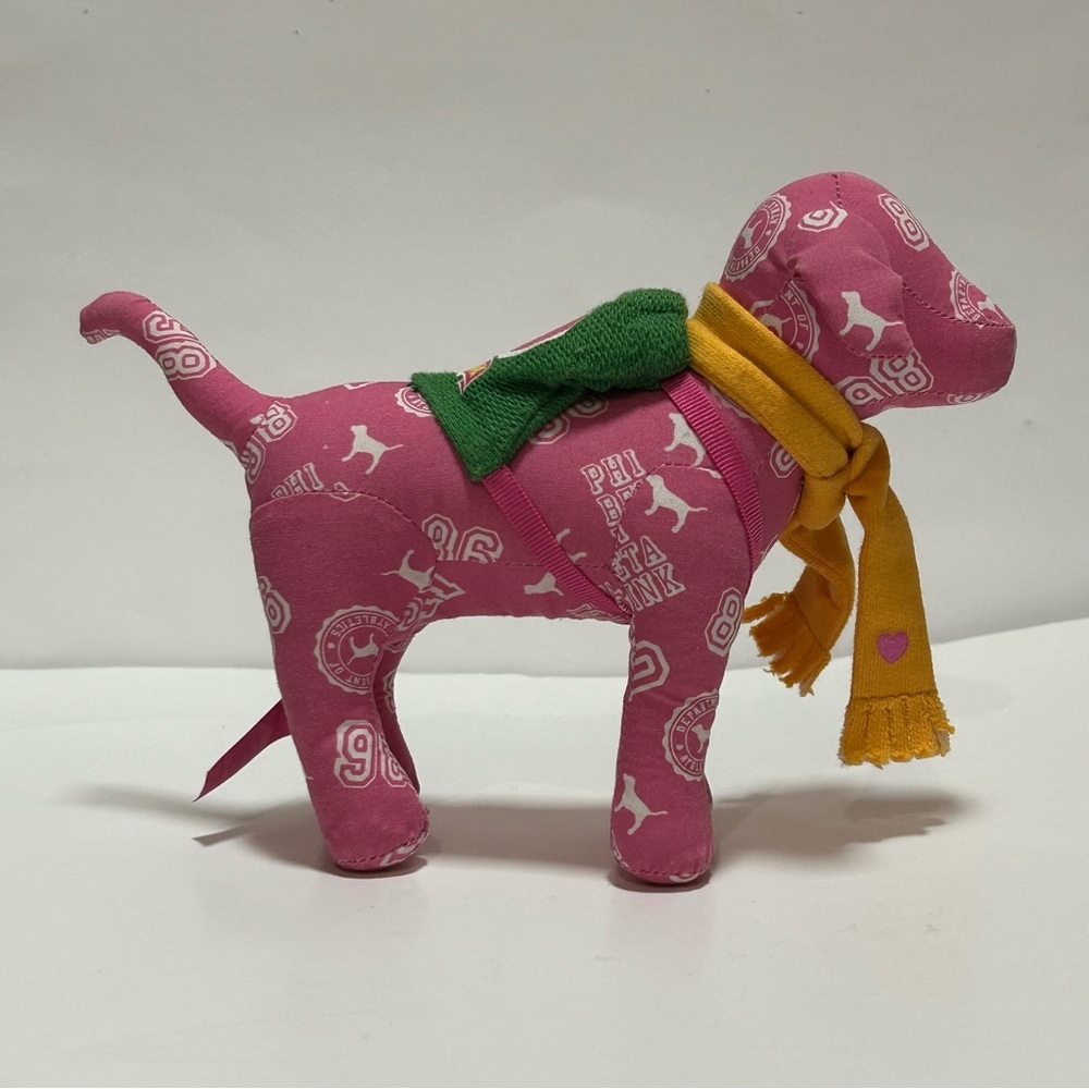 PINK Victoria's Secret Phi Beta Pop Pink 2007 Stuffed Dog